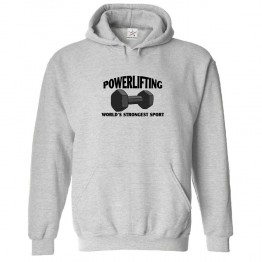Powerlifting World's Strongest Sport Classic Unisex Kids and Adults Pullover Hoodie For WeightLifters